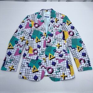 OppoSuits Blazer Jacket Men 36 Geometric Abstract Shape Pattern Party Wild Wacky
